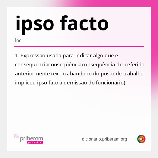 Significado de ipso facto